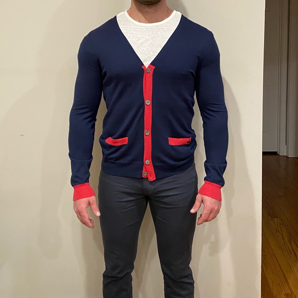 MARC JACOBS FITTED MENS CARDIGAN LIKE NEW SIZE L
